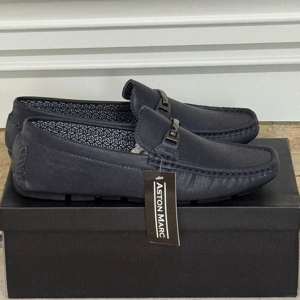 Aston Marc Charter-03 Navy Loafers Men’s Size 10M Driving Moccasins Slip On 🥿